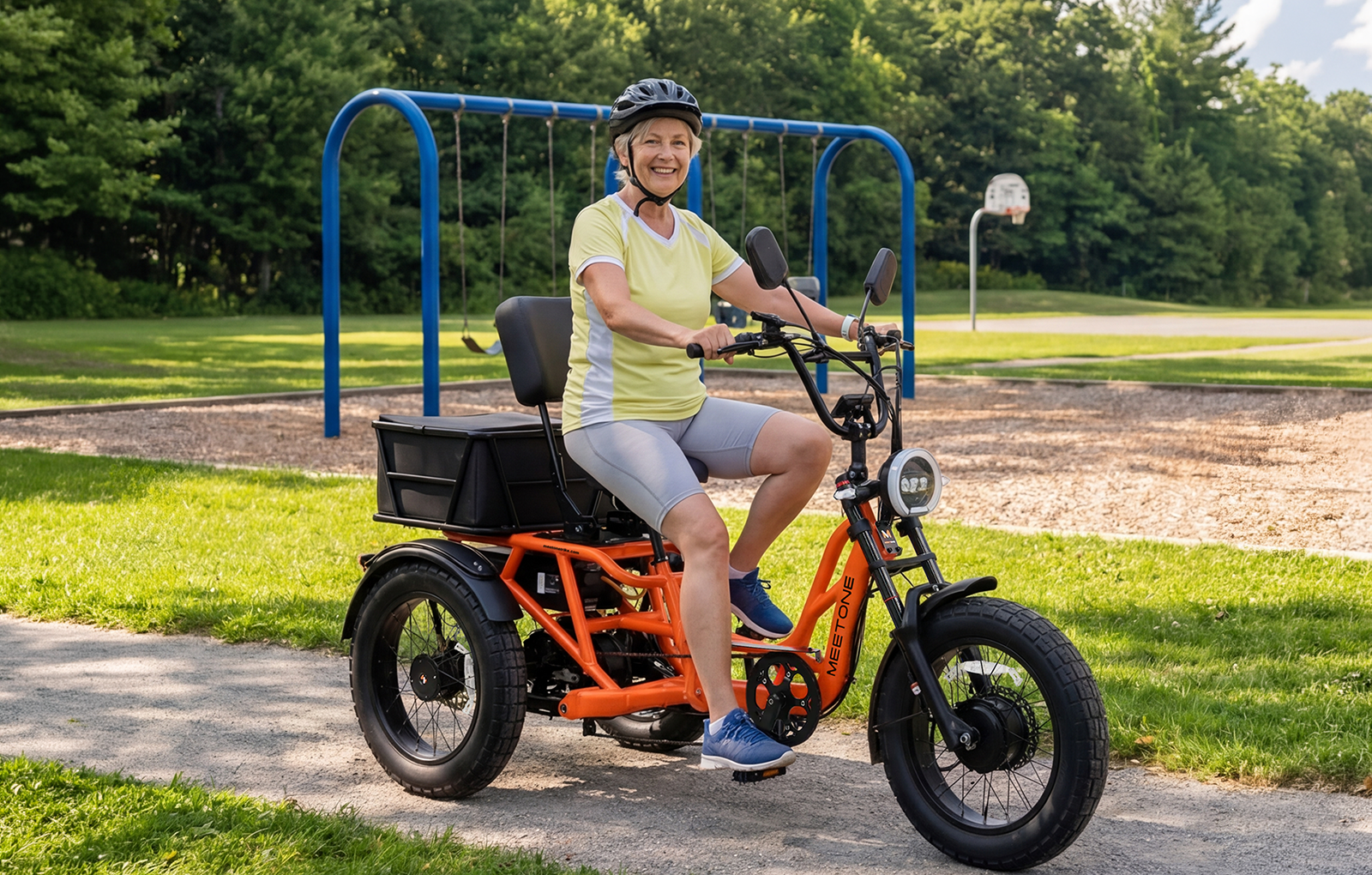 Meet One trike rider in a park